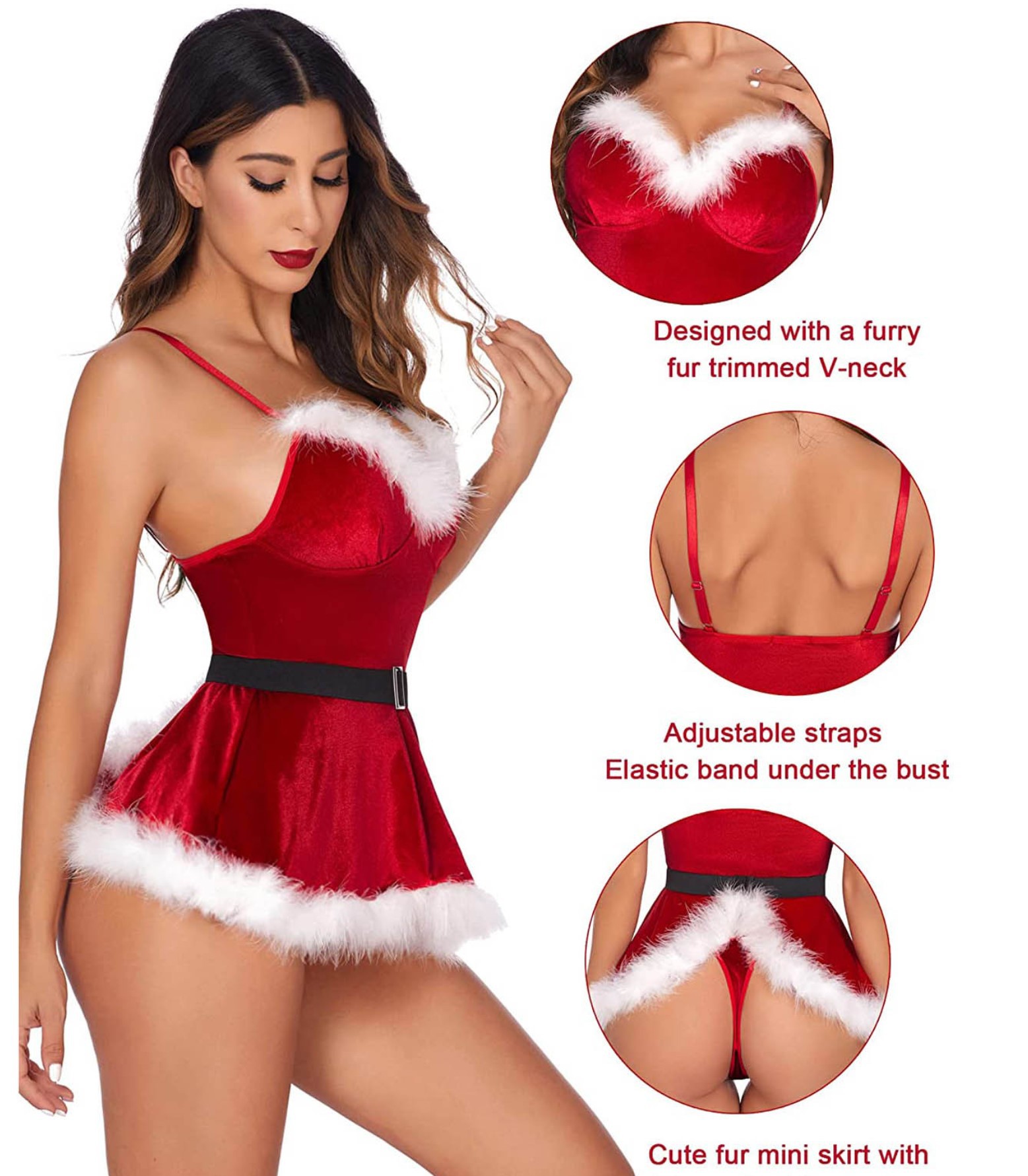 Women's Sexy Nightgown Santa C - Women'S Fashion Line recension och pris