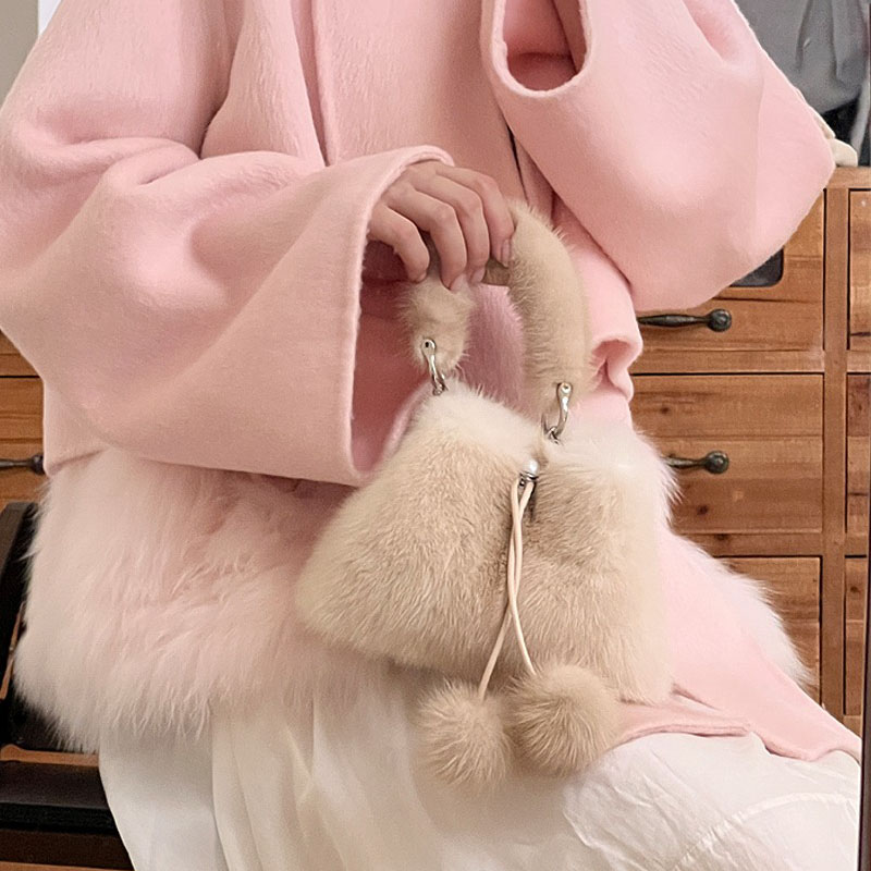 Y2K Real Mink Fur Handbag Wome - Women'S Real Y2K Fashion recension och pris