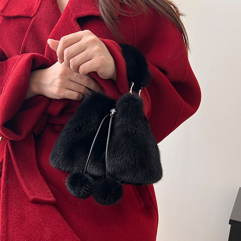 Y2K Real Mink Fur Handbag Wome - Women'S Real Y2K Fashion recension och pris