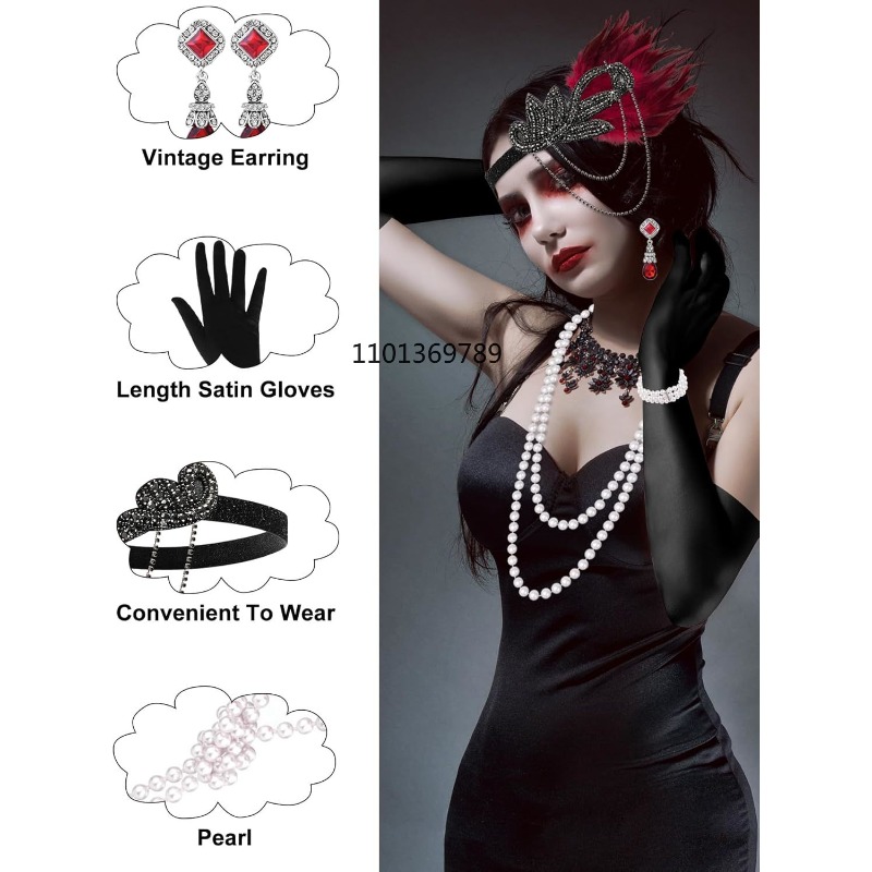 6 Pcs 1920s Flapper Accessorie - Women'S Fashion Roaring 20S recension och pris