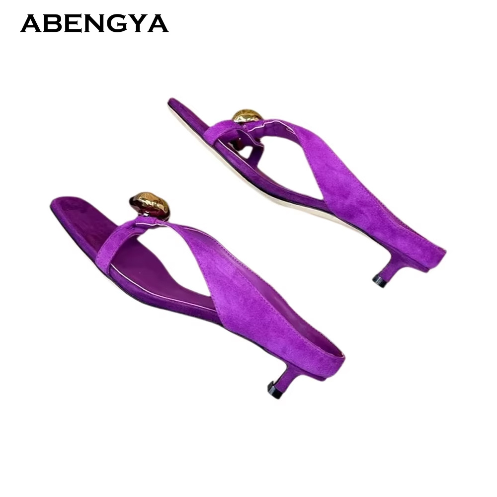 2026 Summer New Suede Slippers - Women'S Fashion Designer Clothes recension och pris