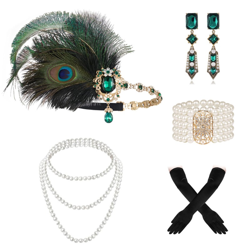 Flapper Accessories Set 1920s  - Women'S Fashion Roaring 20S recension och pris