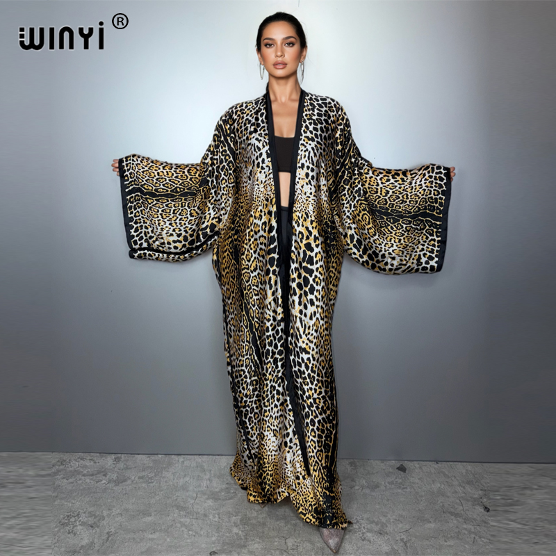 WINYI leopard print kimono Caf - Women'S Fashion Kimono recension och pris