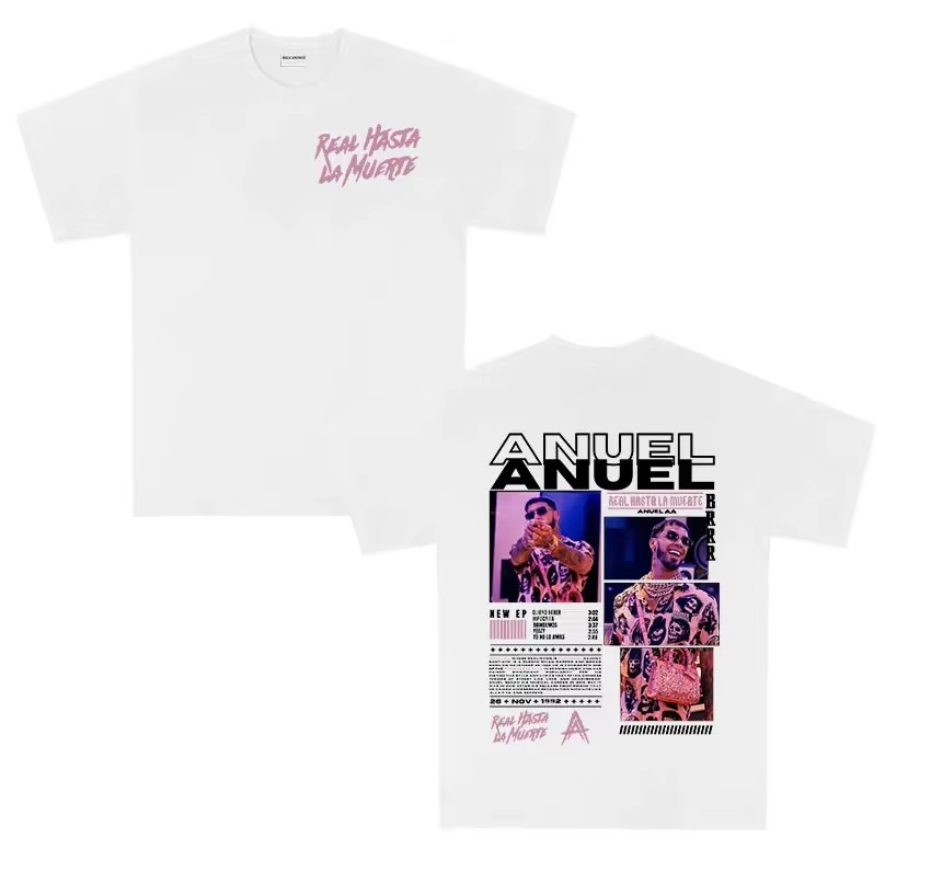 Rapper ANUEL AA Real Hastala M - Women'S Real Y2K Fashion recension och pris