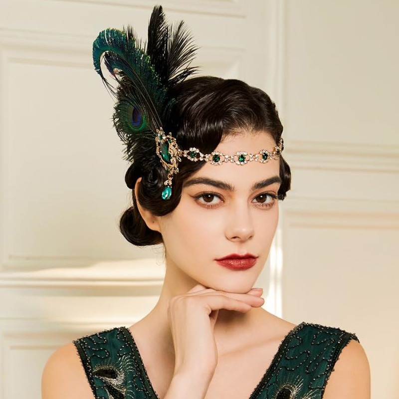 1920s Flapper Peacock Feather  - Women'S Fashion Roaring 20S recension och pris