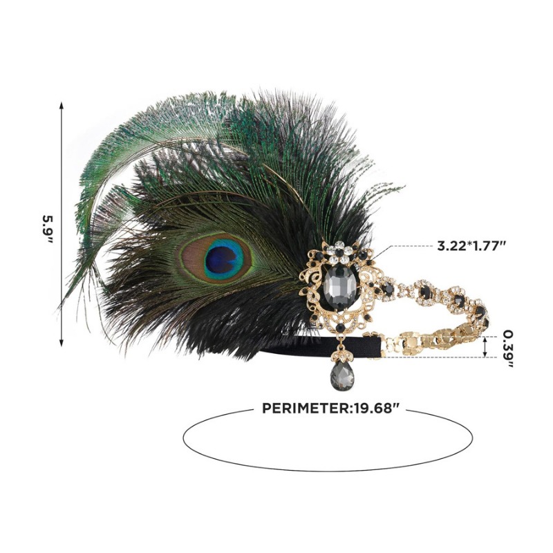 1920s Flapper Peacock Feather  - Women'S Fashion Roaring 20S recension och pris