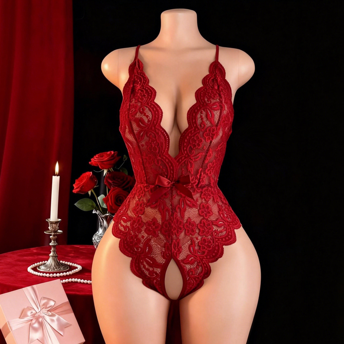 Hot Crotchless Sexy Lingerie F - Women'S Fashion Line recension och pris