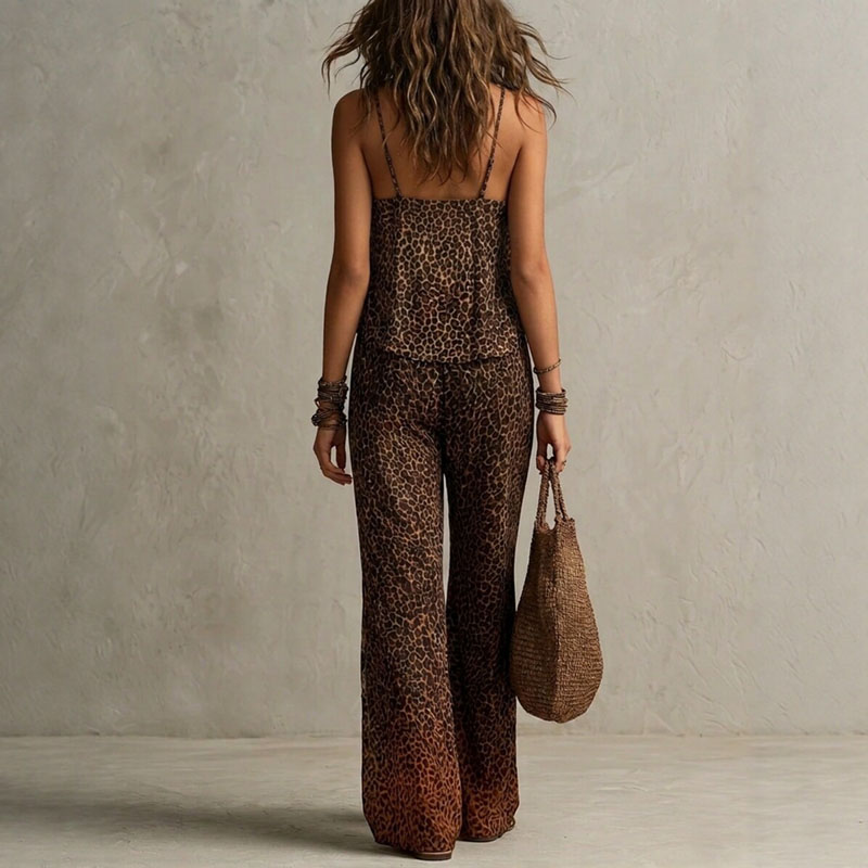 Retro Leopard Print 3 Piece Se - Women'S Fashion Kimono recension och pris