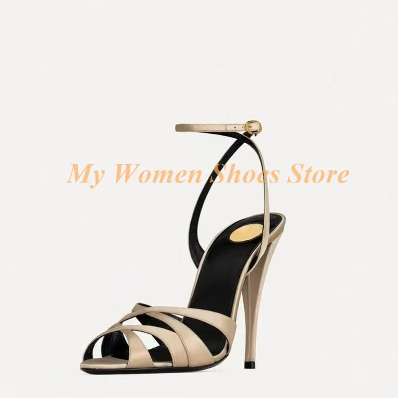 Cross Strap Open Toe Sandals A - Women Fashion Ideas recension och pris