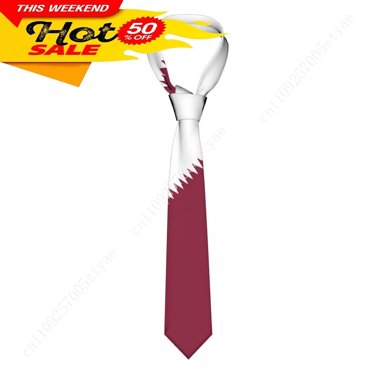 Qatar Flag Tie Emblem Necktie  - Women Fashion Qatar recension och pris
