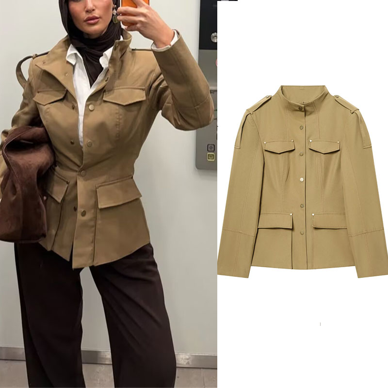 Military Style Utility Jacket  - Women'S Fashion Utility Vest recension och pris