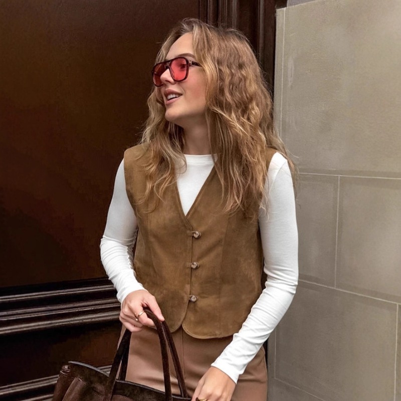 FL Womens Vintage Street Style - Women'S Fashion Utility Vest recension och pris