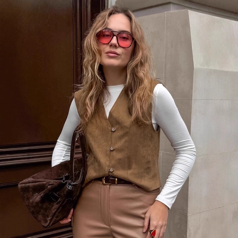 FL Womens Vintage Street Style - Women'S Fashion Utility Vest recension och pris